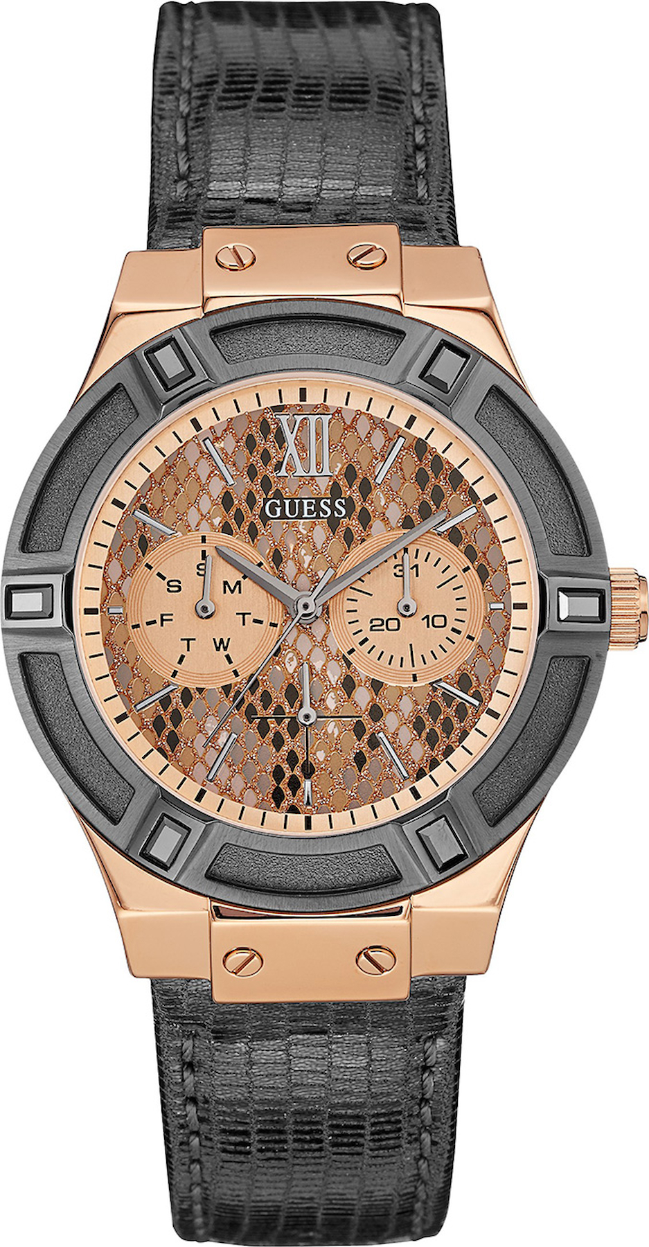 Guess GUW0289L4 39 mm Siyah Deri Kordon Analog Kadın Kol Saati