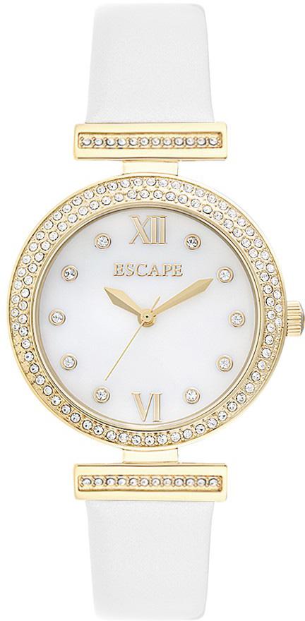 Escape EC1008-303 34 mm Krem Deri Kordon Analog Kadın Kol Saati