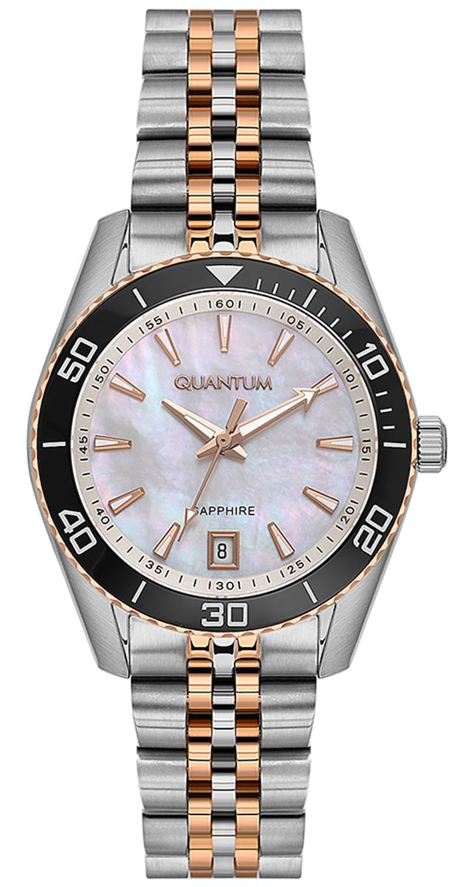 Quantum IML1131.520 Takvimli 35 mm Gri-Rose Gold Çelik Kordon Analog Kadın Kol Saati