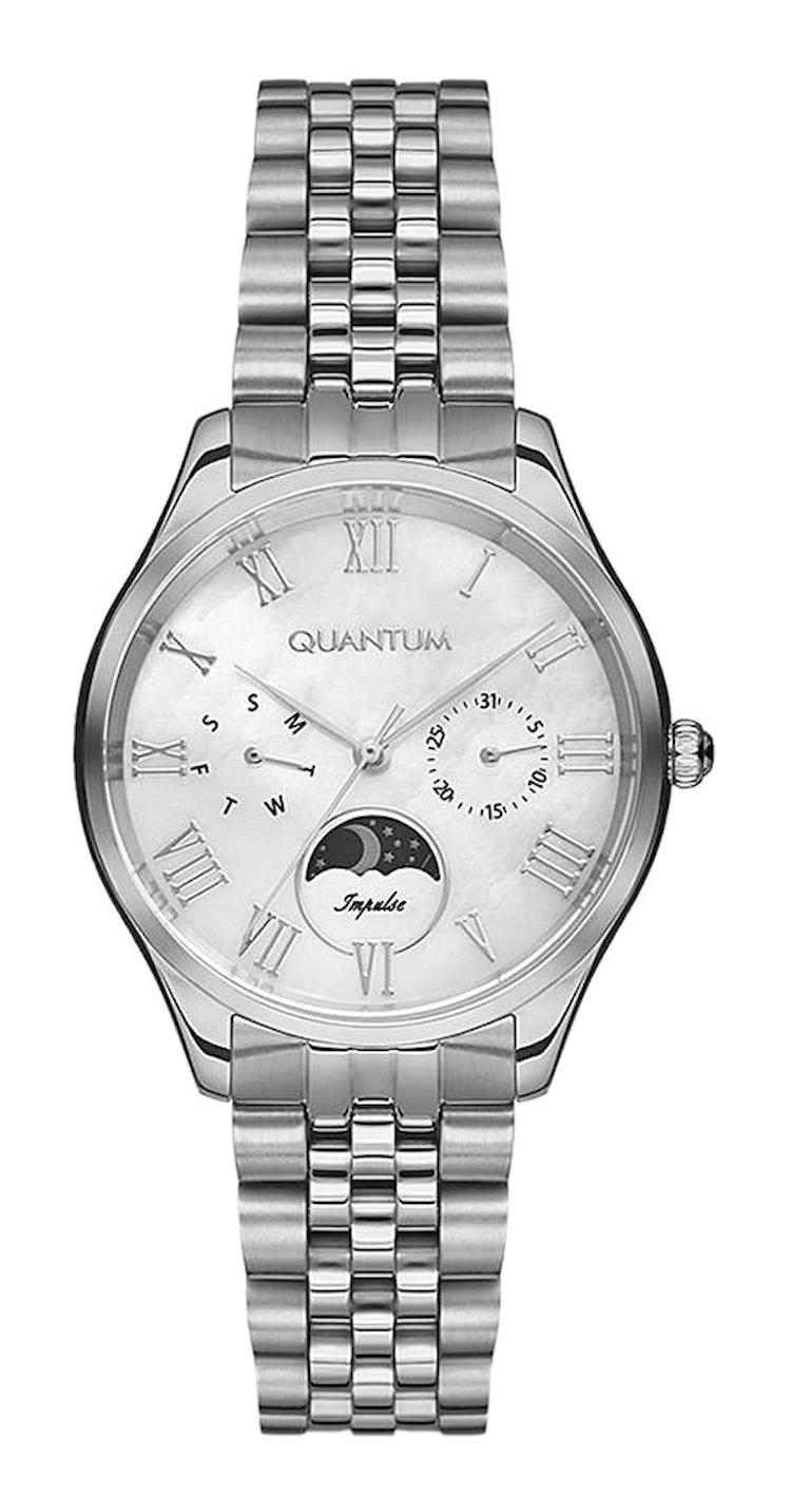 Quantum IML660.320 Takvimli 34 mm Gri Çelik Kordon Analog Kadın Kol Saati