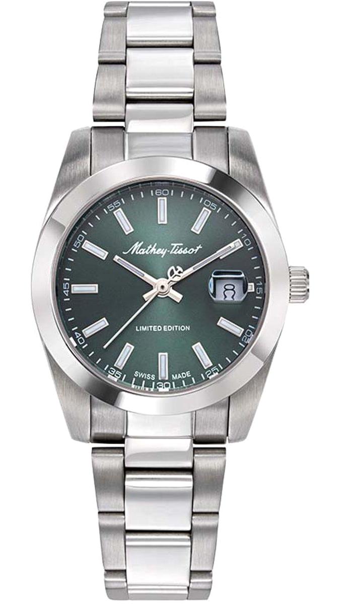Mathey-Tissot D451VE Takvimli 36-40 mm Gri Çelik Kordon Analog Kadın Kol Saati