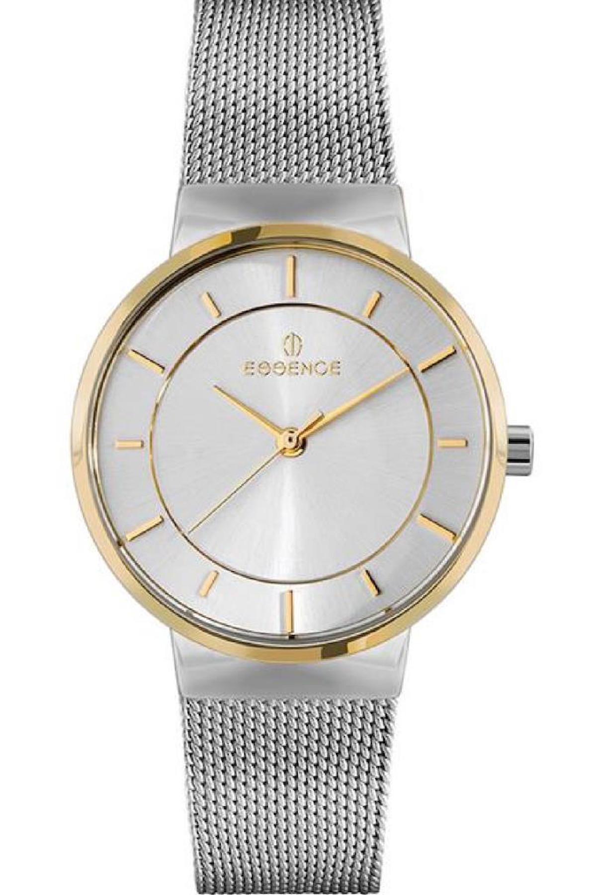 Essence D1055.230 32 mm Gri Çelik-Hasır Kordon Analog Kadın Kol Saati