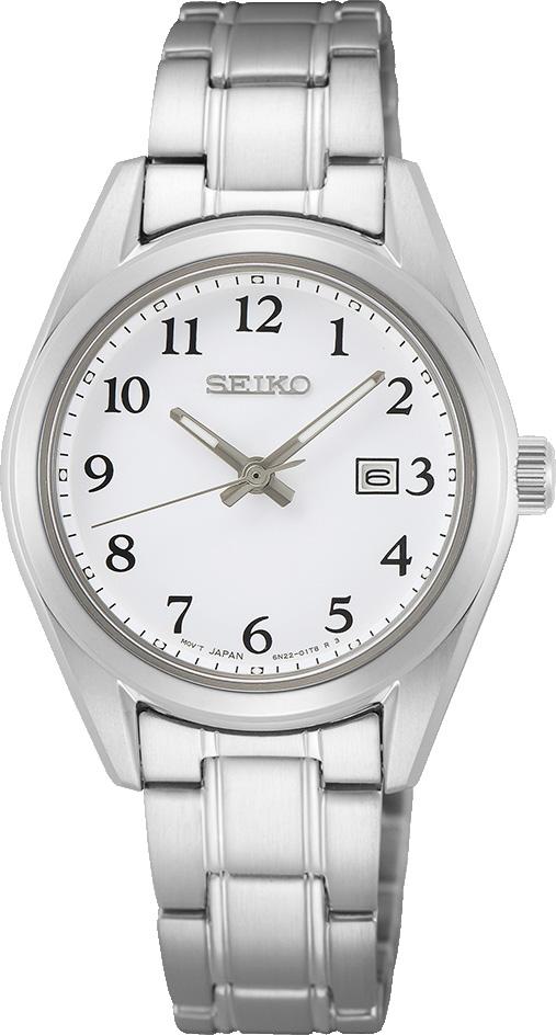 Seiko SUR465P Takvimli 29.8 mm Gri Çelik Kordon Analog Kadın Kol Saati