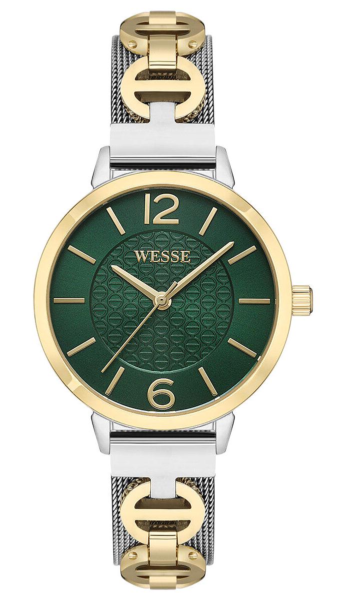 Wesse WWL303202 34 mm Altın-Gri Çelik Kordon Analog Kadın Kol Saati