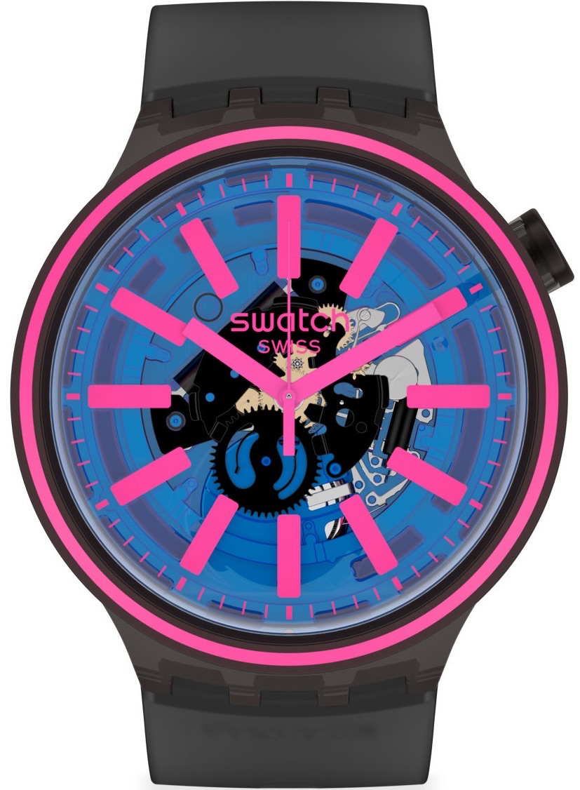 Swatch SO27B111 47 mm Siyah Plastik Kordon Analog Erkek Kol Saati