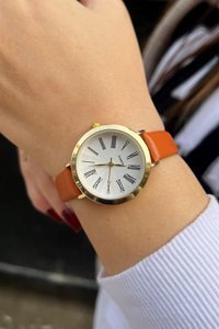 Laydi.Mo 35 mm Kahverengi Deri Kordon Analog Kadın Kol Saati