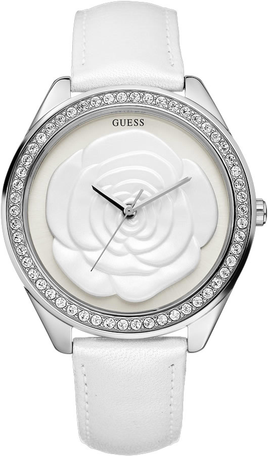 Guess GUW85075L1 36 mm Beyaz Deri Kordon Analog Kadın Kol Saati