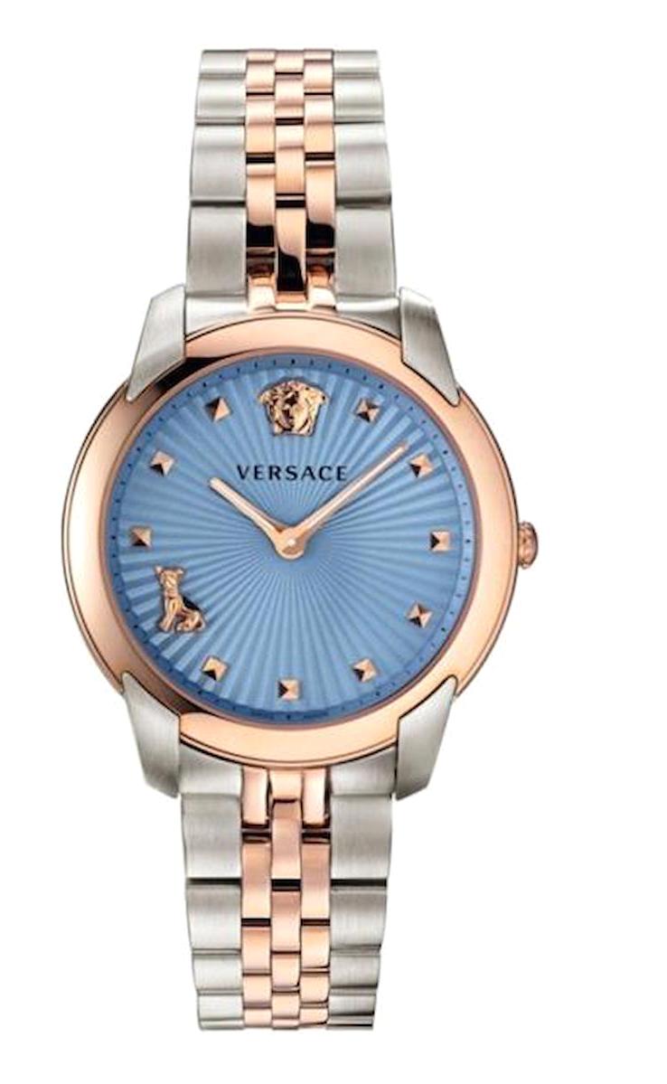 Versace VRSCVELR00619 36 mm Altın-Gri Çelik Kordon Analog Kadın Kol Saati