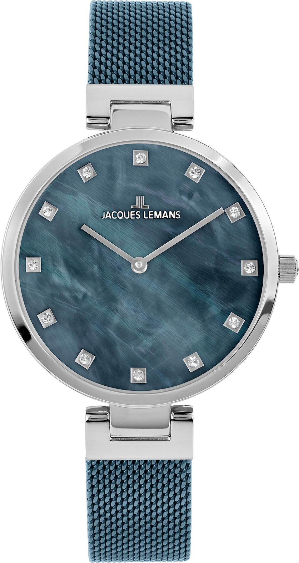 Jacques Lemans 1-2001N 36 mm Lacivert Çelik Kordon Analog Kadın Kol Saati