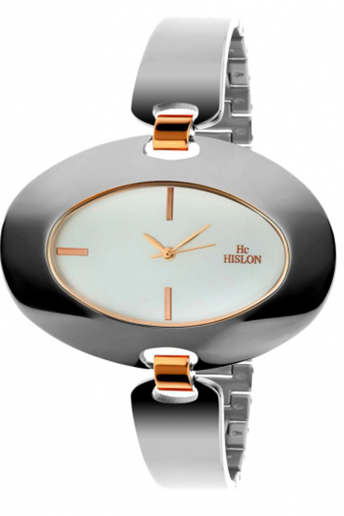 Hislon 363061-22411 29 mm Gri Çelik Kordon Analog Kadın Kol Saati