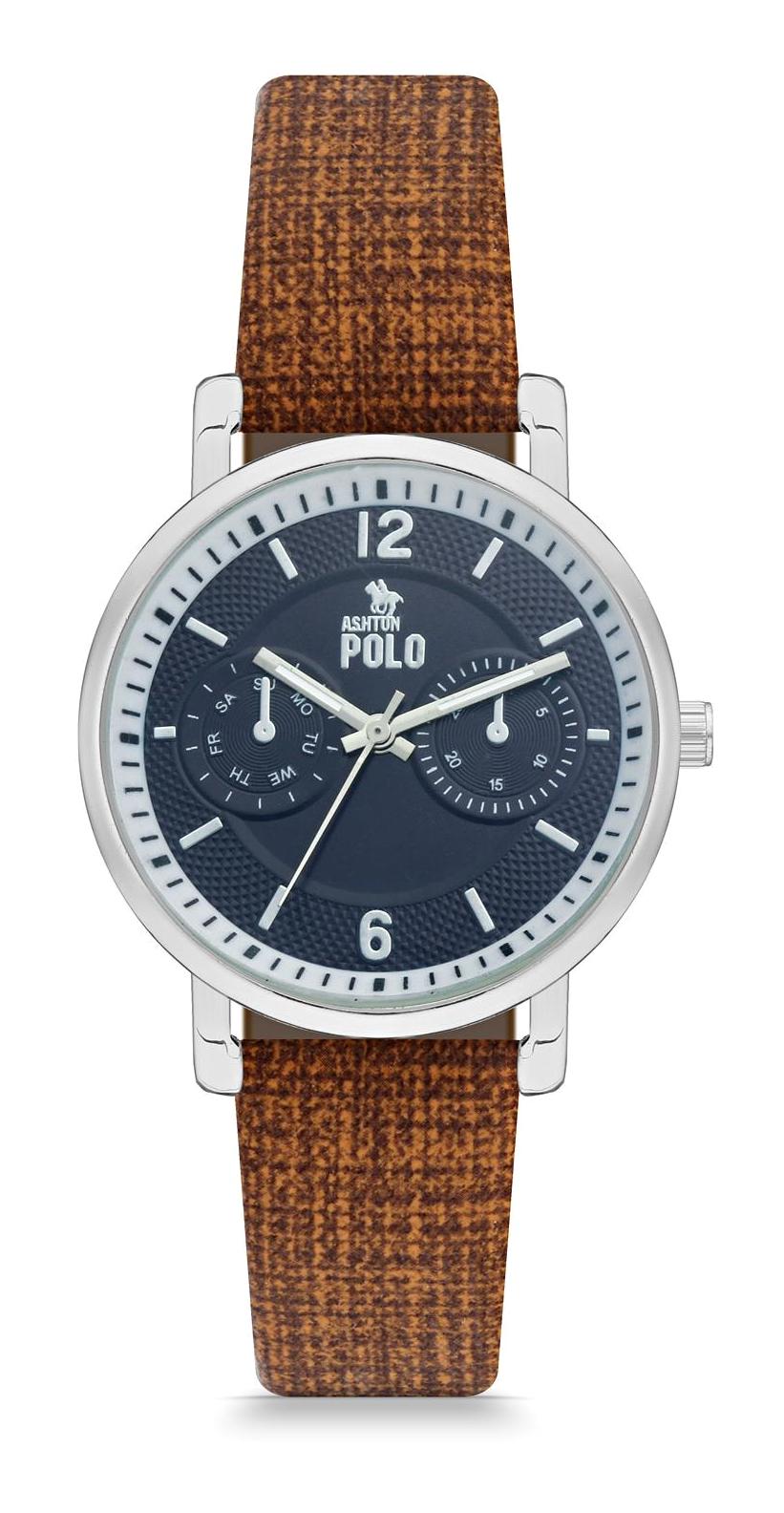 Ashton Polo ZBC13001B 38 mm Kahverengi Deri Kordon Analog Kadın Kol Saati