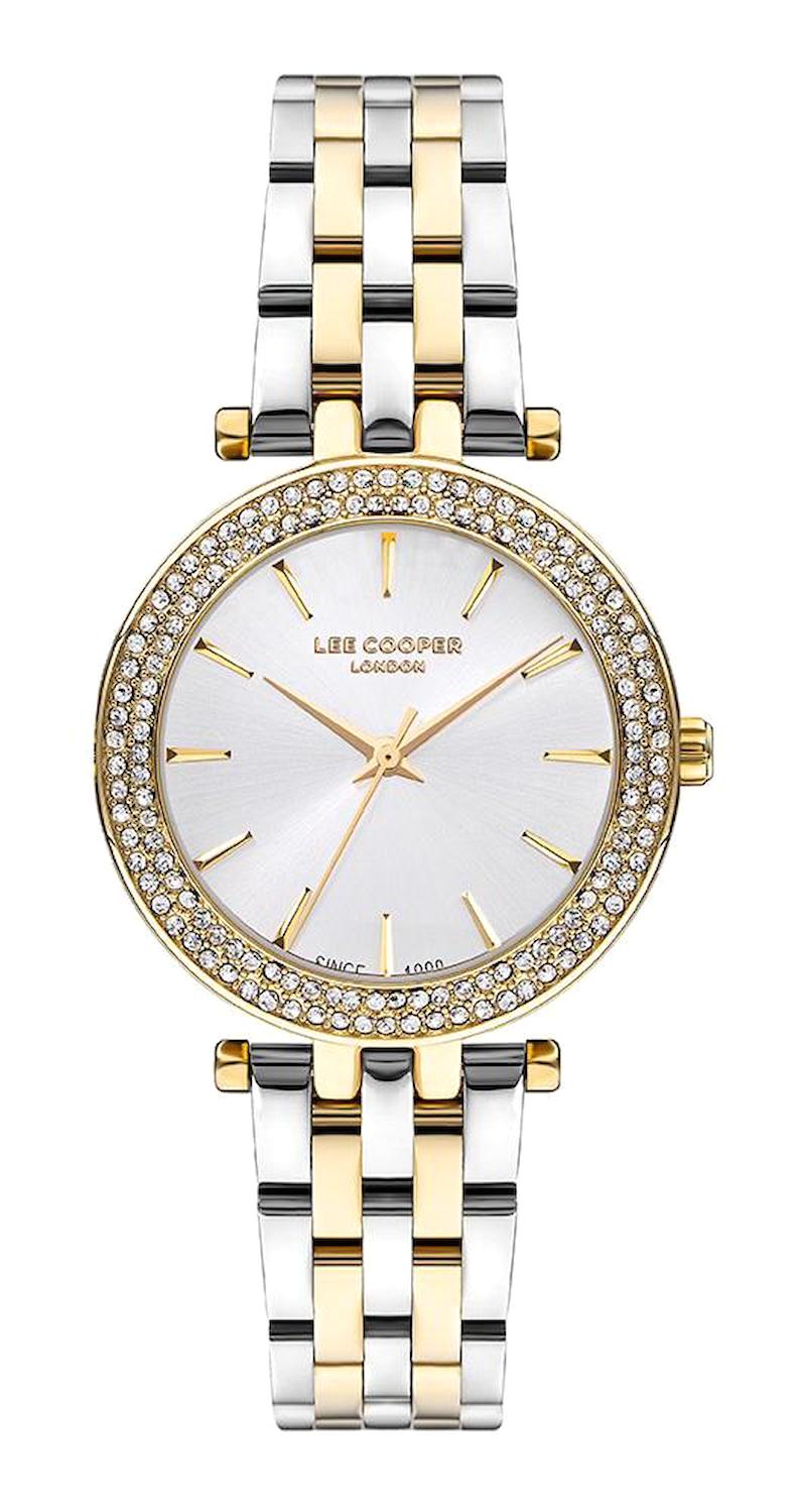 Lee Cooper LC07864.230 40 mm Gri Çelik Kordon Analog Kadın Kol Saati