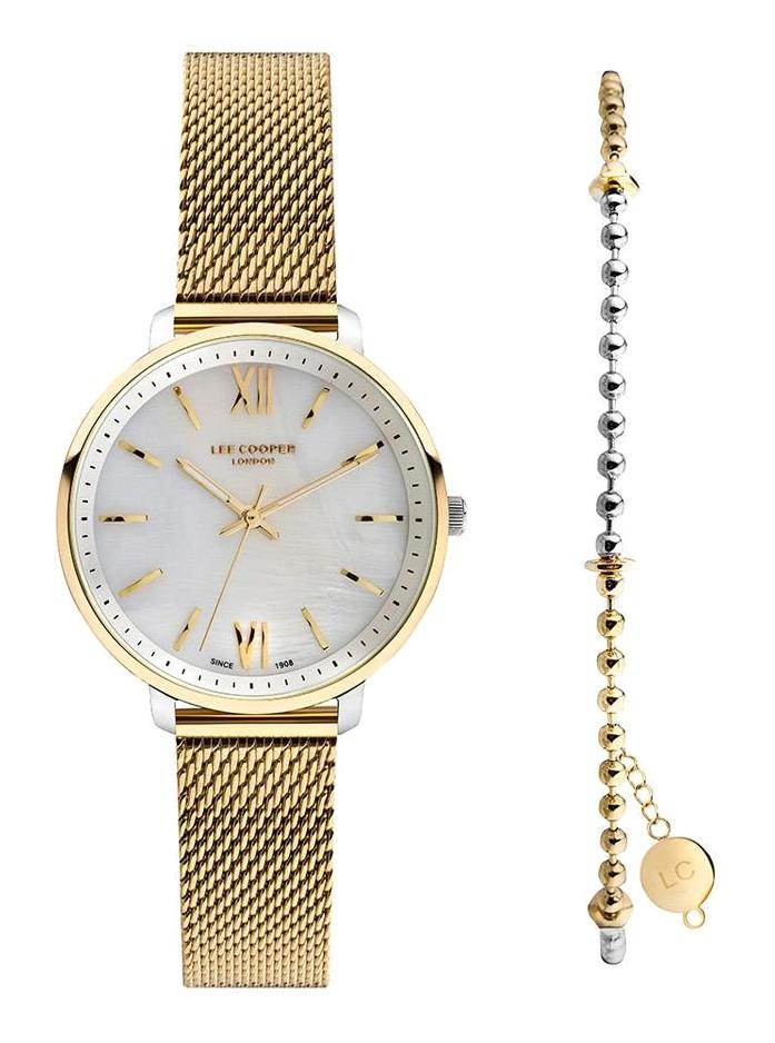 Lee Cooper LC07032.220 40 mm Altın Metal Kordon Analog Kadın Kol Saati