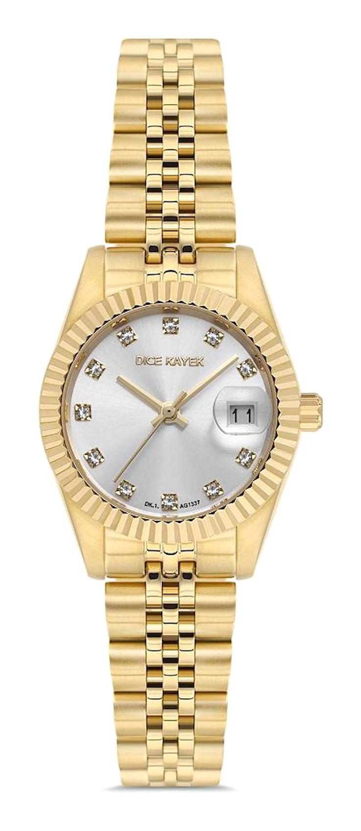 Dice Kayek DK.1.AG1337.07 26 mm Altın Çelik Kordon Analog Kadın Kol Saati