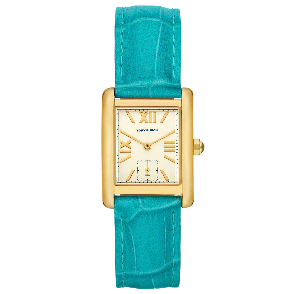 Tory Burch TBW1075 25 mm Mavi Deri Kordon Analog Kadın Kol Saati