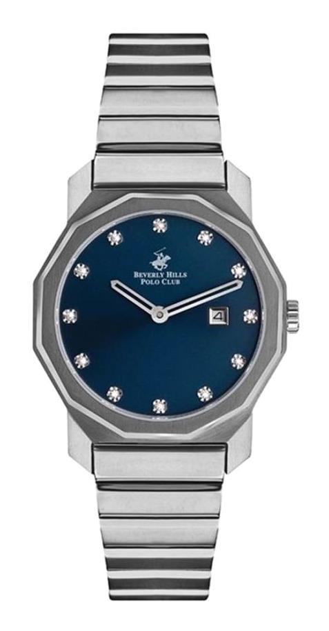 Beverly Hills Polo Club BP3141X.390 35 mm Gri Çelik Kordon Analog Kadın Kol Saati