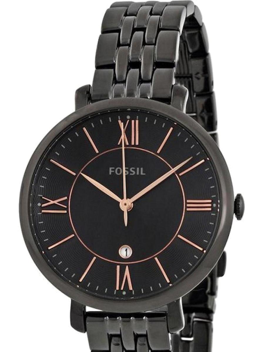 Fossil ES3614 44 mm Siyah Çelik Kordon Analog Kadın Kol Saati