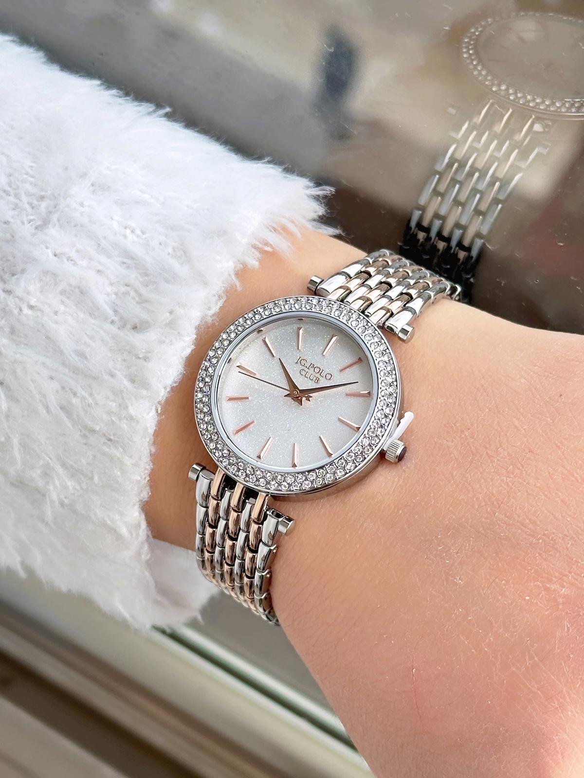 Jg. Polo Club JPC.0124.13955B.3 36 mm Gri-Rose Gold Çelik Kordon Analog Kadın Kol Saati