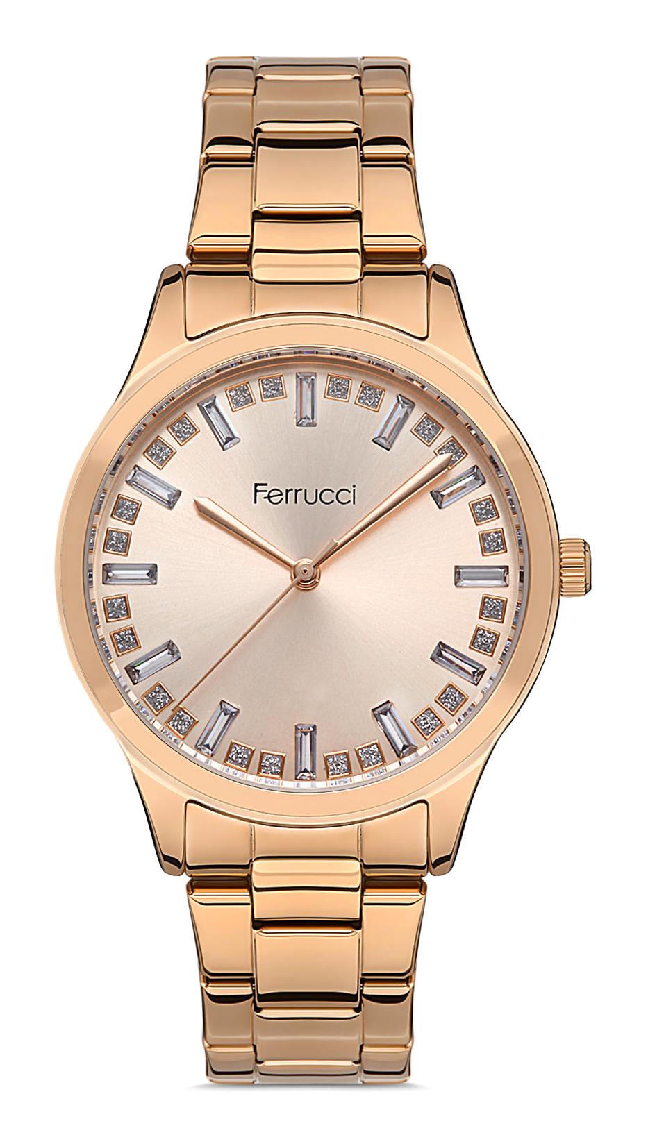 Ferrucci FC.13770M.02 36 mm Rose Gold Metal Kordon Analog Kadın Kol Saati