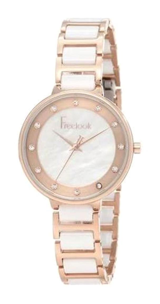 Freelook FL.1.10070.2 36 mm Beyaz Rose Gold Metal Kordon Analog Kadın Kol Saati