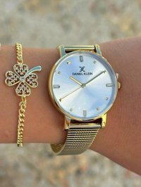 Daniel Klein DK.FT.1.360 31-35 mm Altın Çelik Kordon Analog Kadın Kol Saati