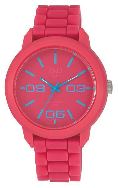 Q&Q 3A639 36 mm Pembe Silikon Kordon Analog Kadın Kol Saati