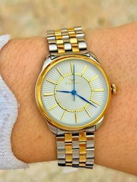 Ferro FR.FT.1.123 35 mm Altın-Gri Çelik Kordon Analog Kadın Kol Saati