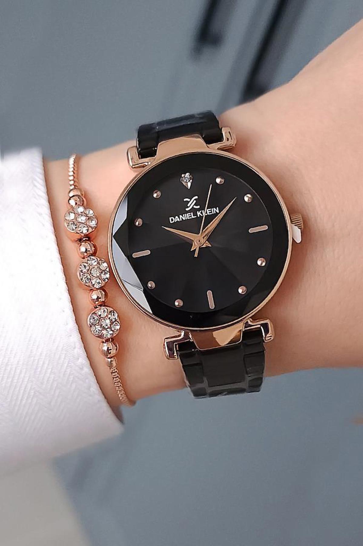 Daniel Klein 33 mm Siyah Çelik Kordon Analog Kadın Kol Saati