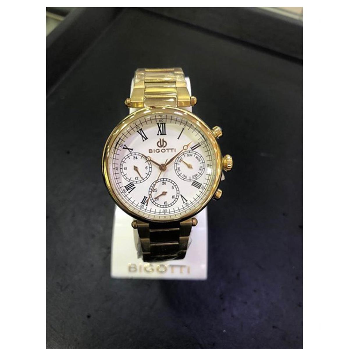 Bigotti BGT0198-6 36 mm Altın Çelik Kordon Analog Kadın Kol Saati