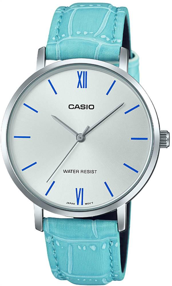 Casio LTP-VT01L-7B3UDF 34 mm Mavi Deri Kordon Analog Kadın Kol Saati