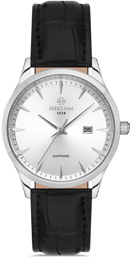 Hislon QL128S-03BS Takvimli 31 mm Siyah Deri Kordon Analog Kadın Kol Saati