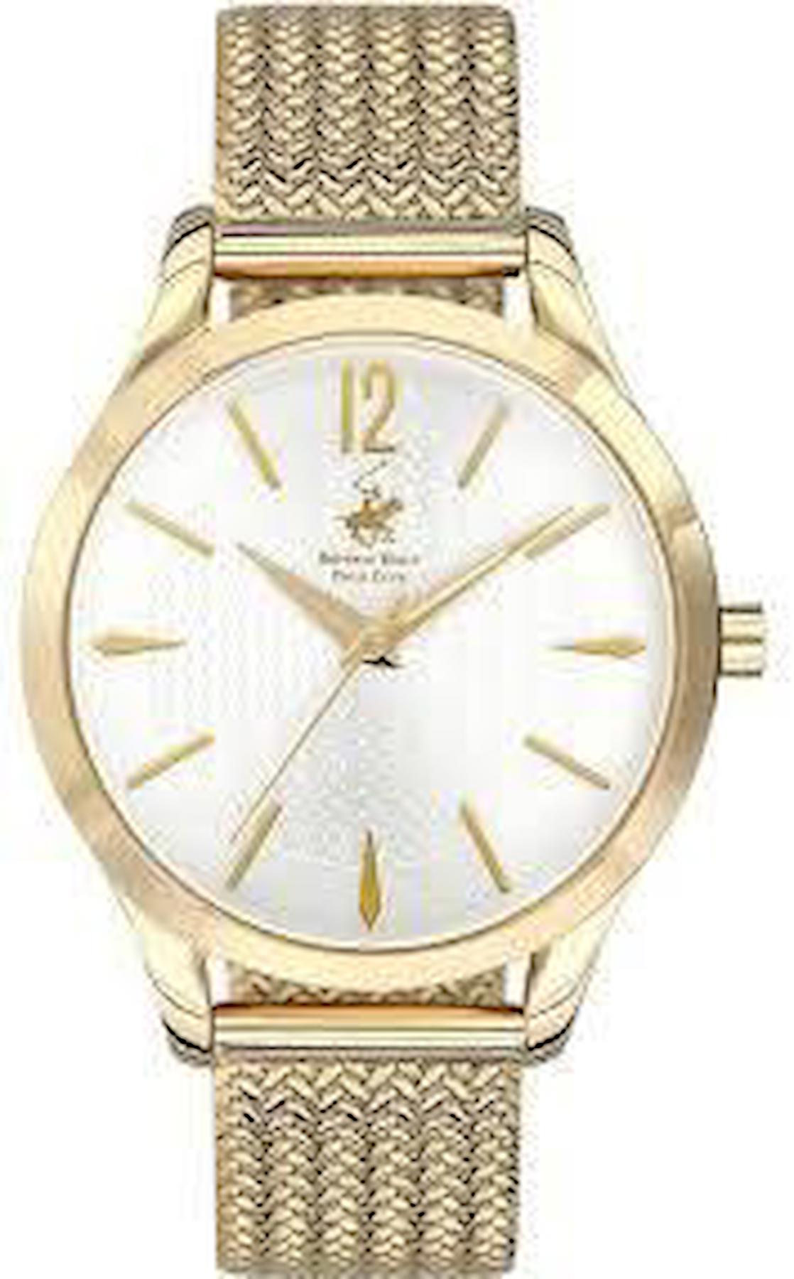 Beverly Hills Polo Club BH8097-03 35 mm Altın Metal Kordon Analog Kadın Kol Saati