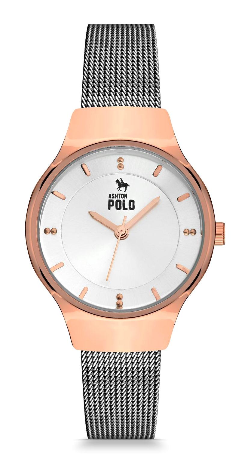 Ashton Polo ZBG17013 37 mm Gri Metal Kordon Analog Kadın Kol Saati