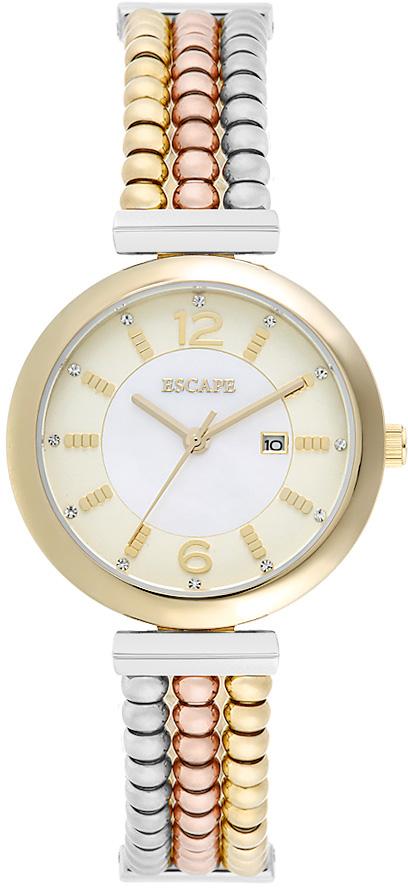 Escape EC1099-104 Takvimli 34 mm Çok Renkli Çelik Kordon Analog Kadın Kol Saati