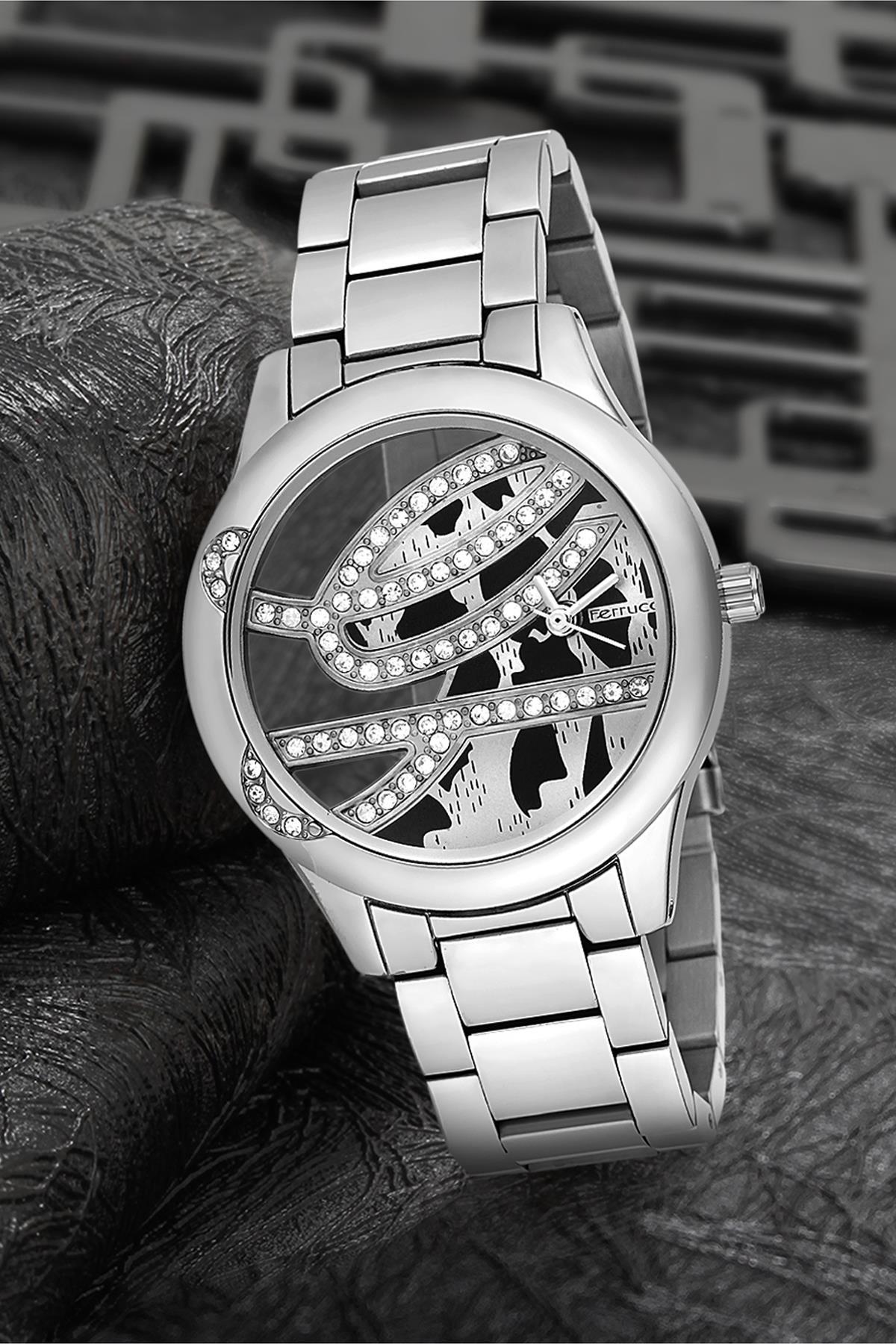 Ferrucci 7FM706 38 mm Gri Metal Kordon Analog Kadın Kol Saati