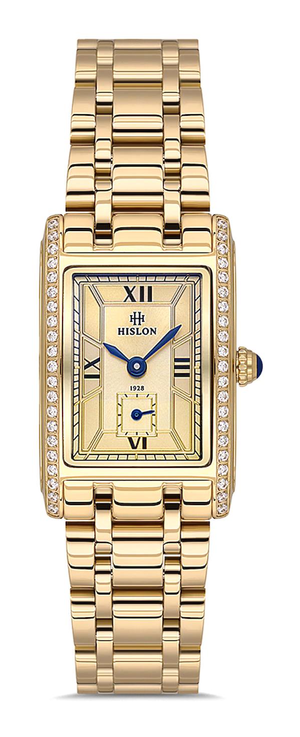Hislon QL149G-10SG 21.8-34.4 mm Altın Çelik Kordon Analog Kadın Kol Saati