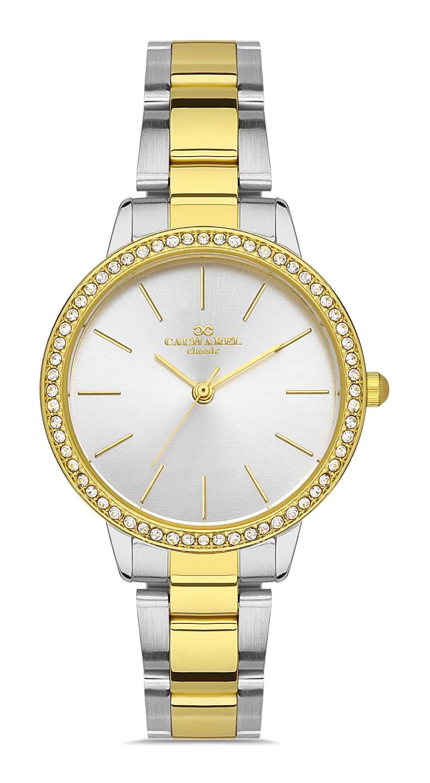 Cacharel Classic 29 mm Altın-Gri Çelik Kordon Analog Kadın Kol Saati