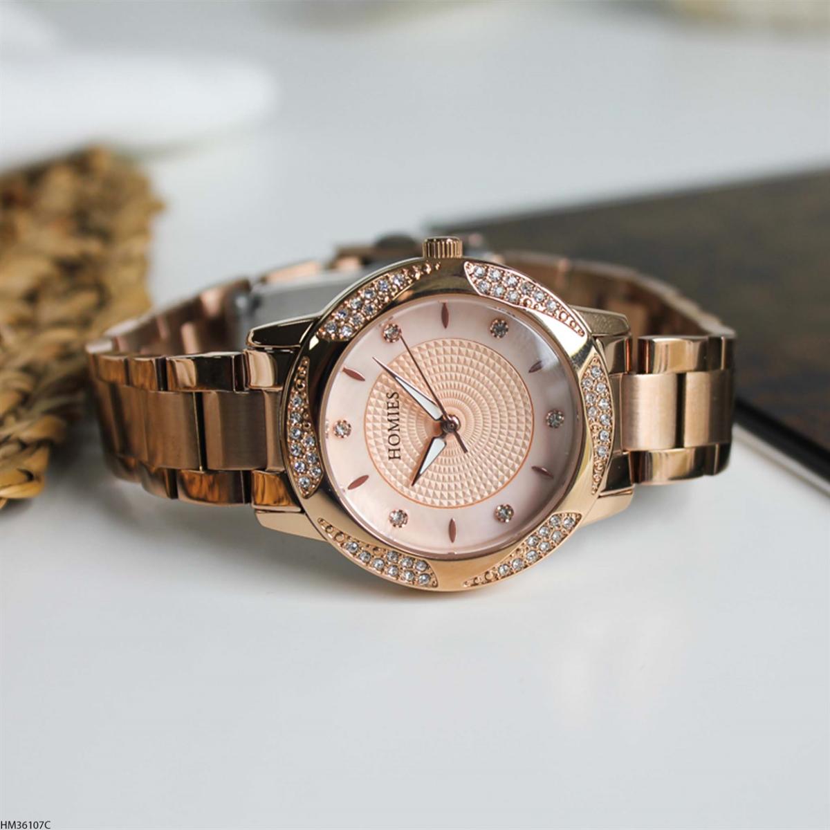 Homies HM36107C 34 mm Rose Gold Metal Kordon Analog Kadın Kol Saati