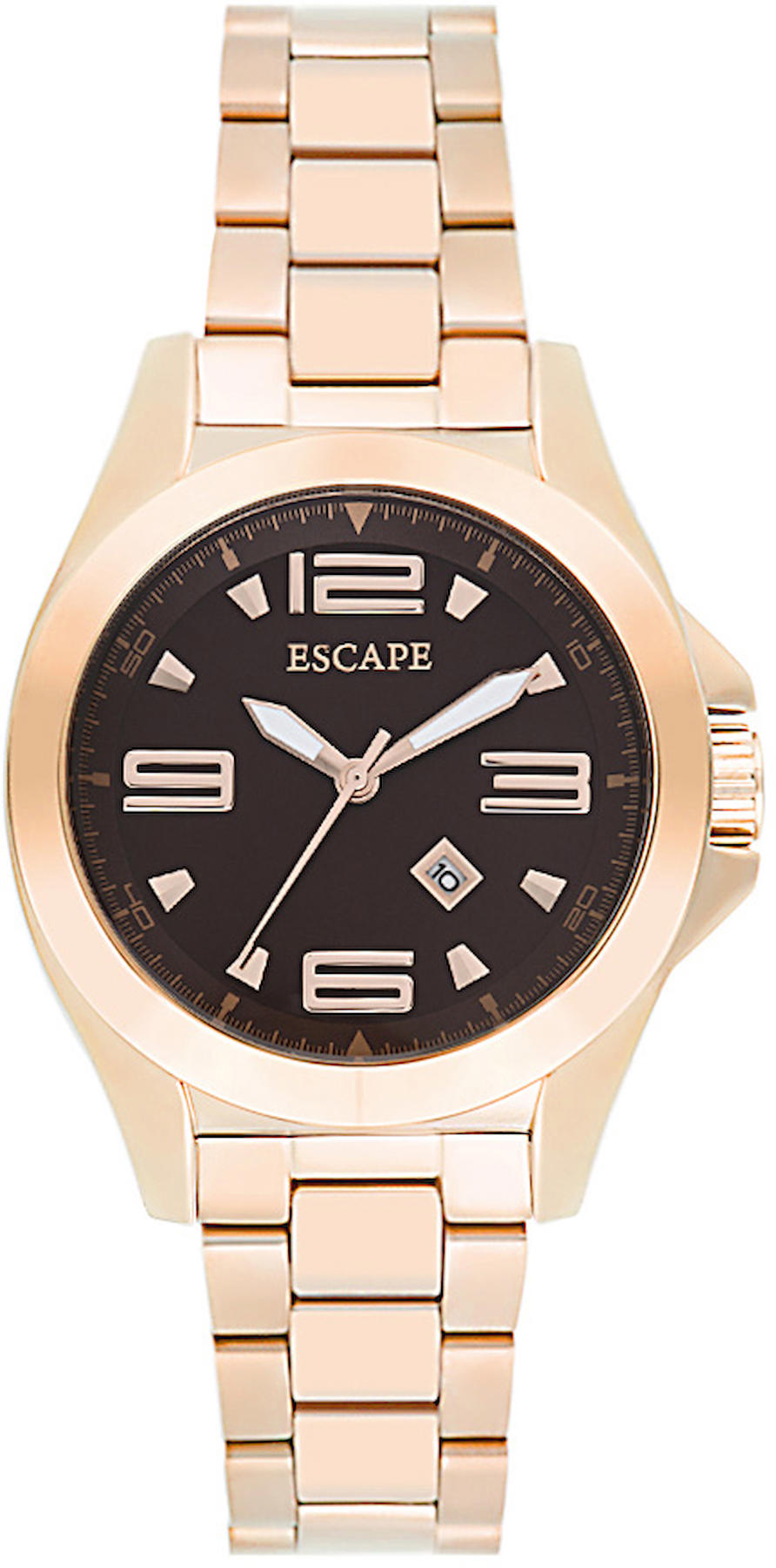Escape EC1065-303 Takvimli 38 mm Rose Gold Çelik Kordon Analog Kadın Kol Saati