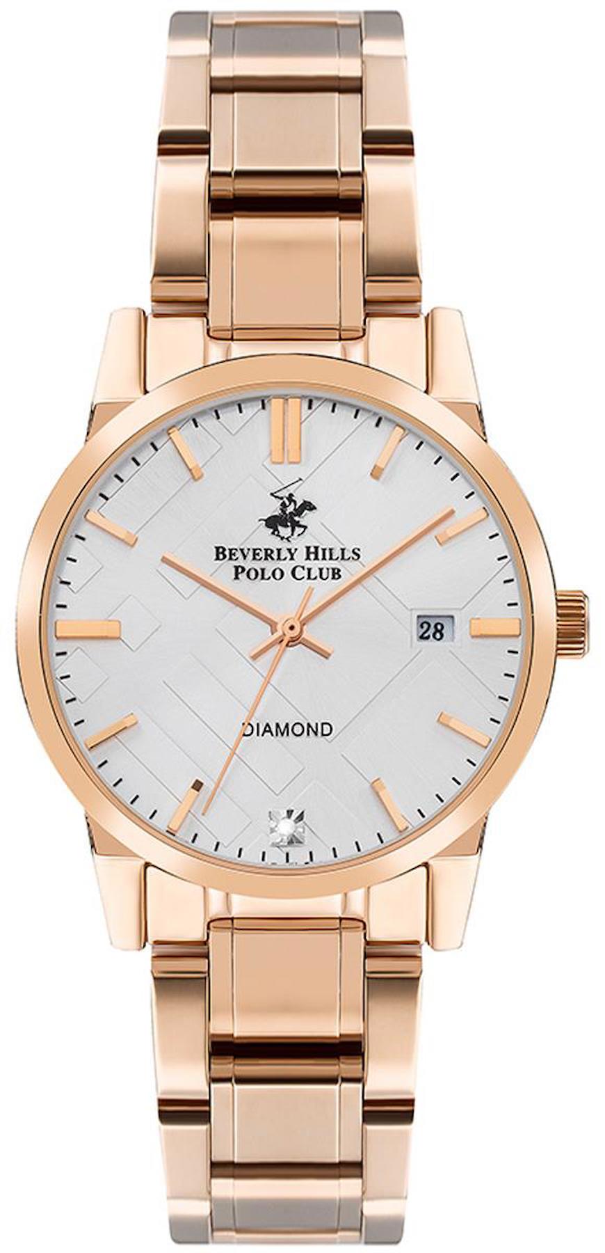 Beverly Hills Polo Club BP3398C.430 35 mm Rose Gold Metal Kordon Analog Kadın Kol Saati