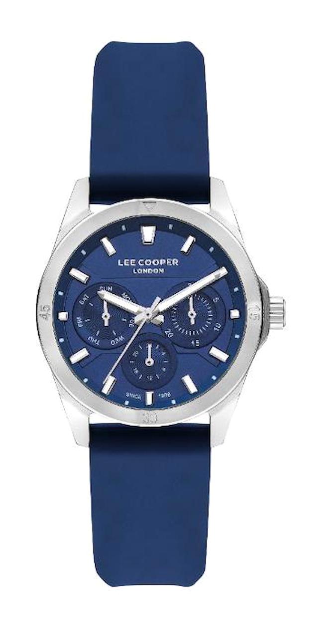 Lee Cooper LC07625.399 Takvimli 40 mm Lacivert Silikon Kordon Analog Kadın Kol Saati