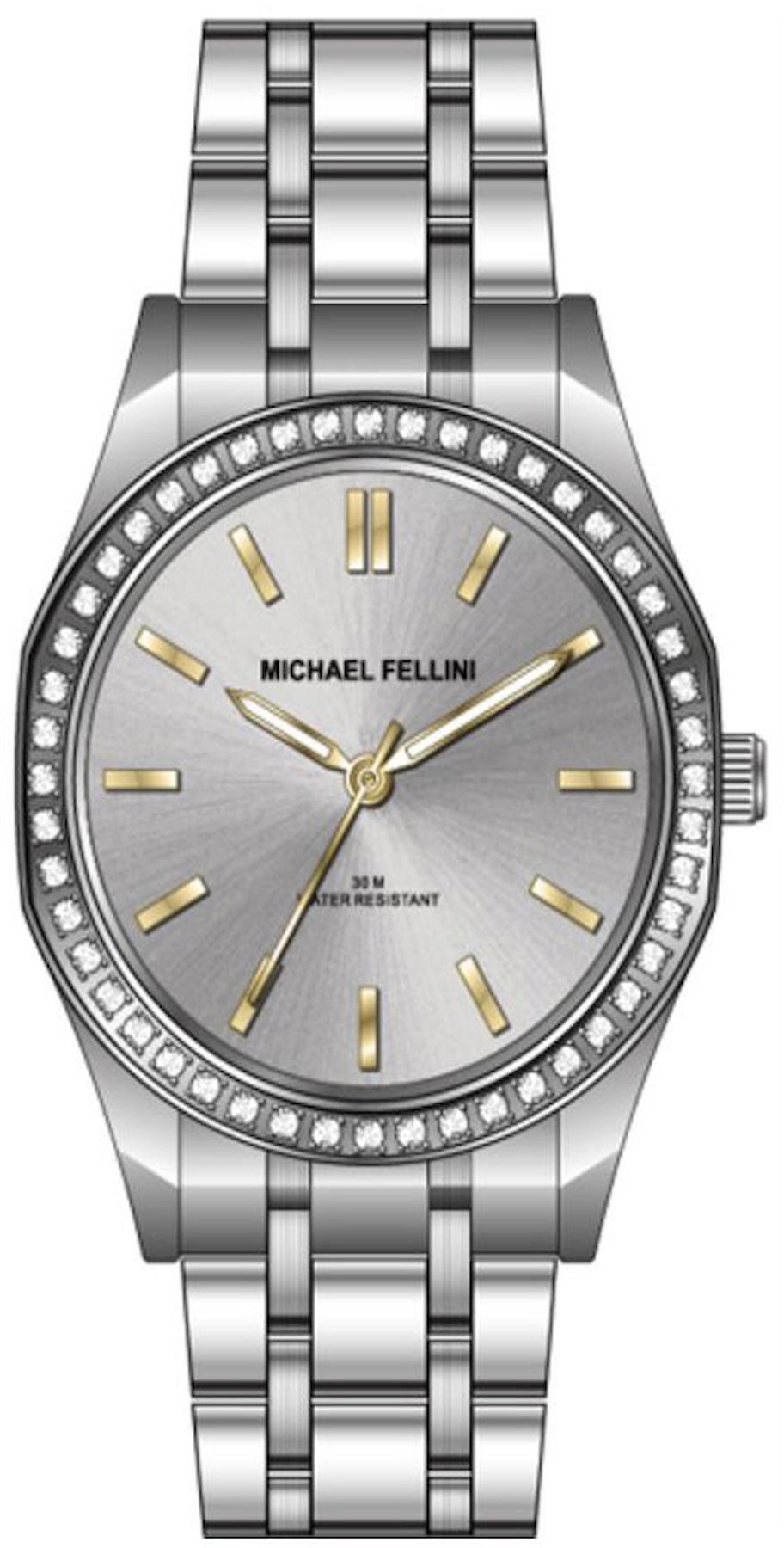 Michael Fellini 2309-2 31 mm Gri Metal Kordon Analog Kadın Kol Saati