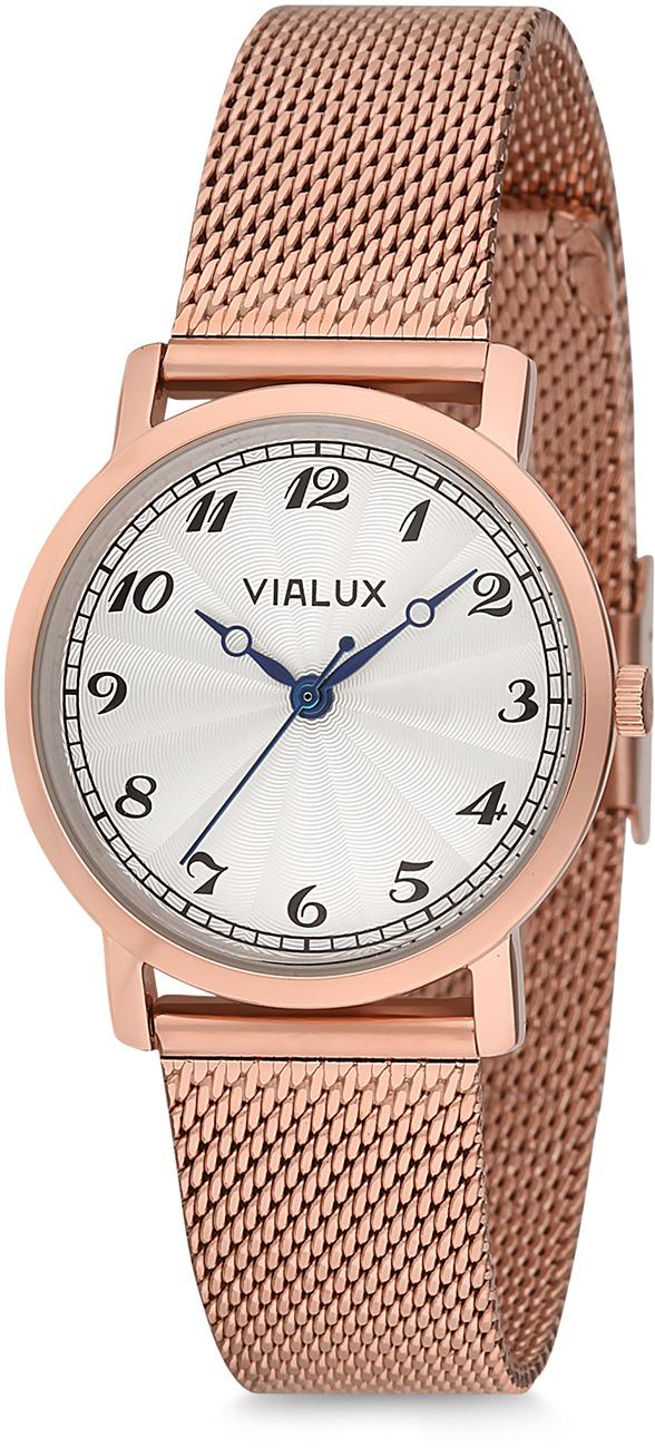 Vialux AJ714R-02SB 30 mm Rose Gold Çelik Kordon Analog Kadın Kol Saati