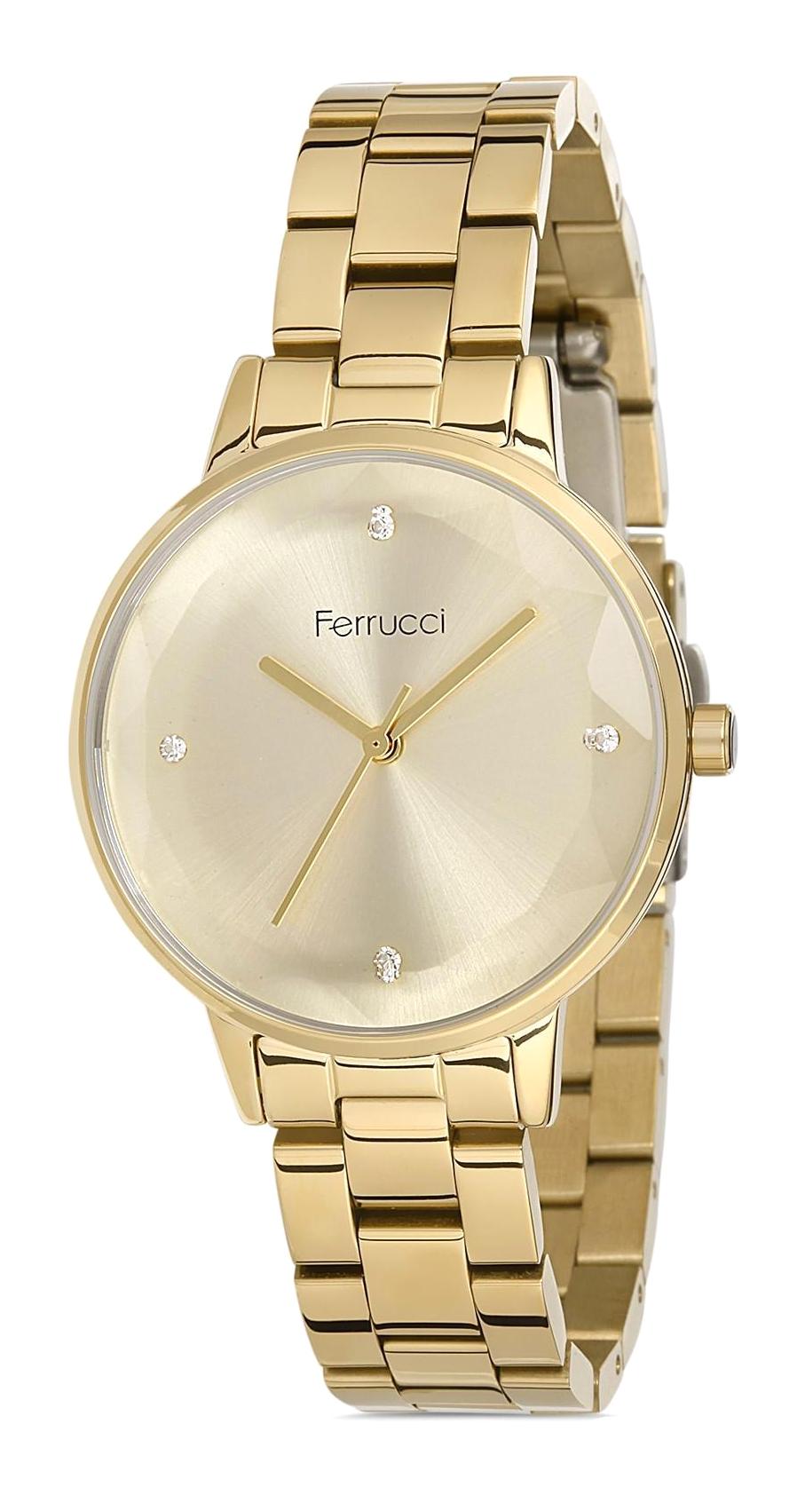 Ferrucci 9FM2685 36 mm Altın Metal Kordon Analog Kadın Kol Saati
