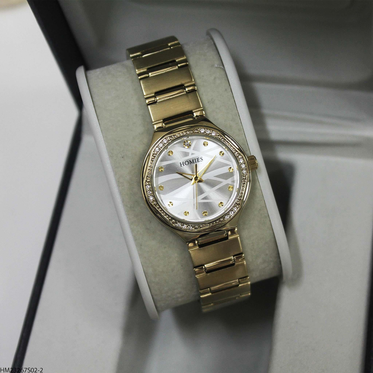 Homies HM23267S02-2 30 mm Altın Çelik Kordon Analog Kadın Kol Saati