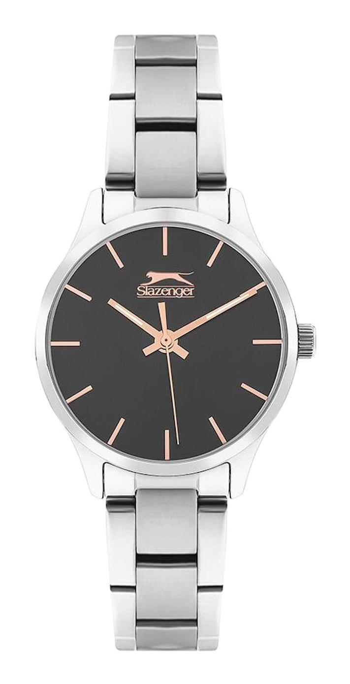 Slazenger SL.09.2191.3.03 34 mm Gri Çelik Kordon Analog Kadın Kol Saati