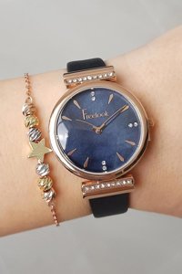 Freelook 32 mm Siyah Deri Kordon Analog Kadın Kol Saati