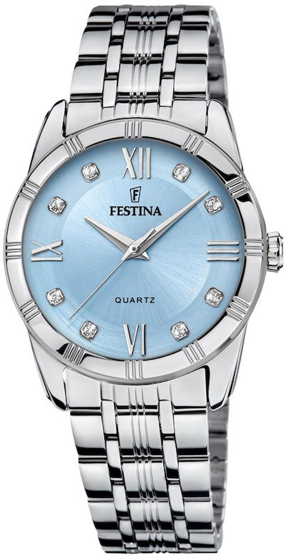 Festina F16940-E 32 mm Gri Çelik Kordon Analog Kadın Kol Saati