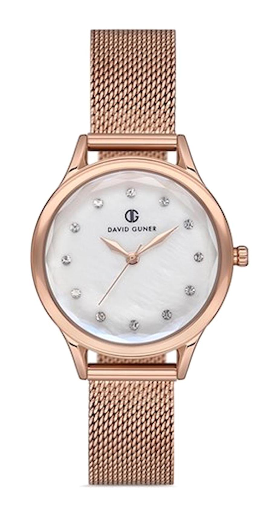 David Guner DG-8112LC-C1 32 mm Rose Gold Çelik Kordon Analog Kadın Kol Saati