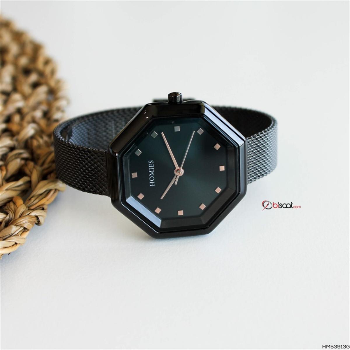 Homies HM53913G 35 mm Siyah Metal Kordon Analog Kadın Kol Saati